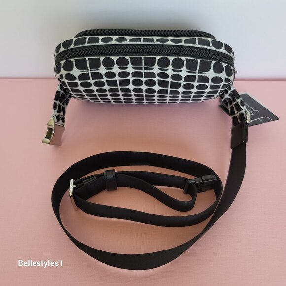 KATE SPADE Belt Bag Noel Jacquarded Printed Fabric Bag- Black Multi ⭐ - Picture 10 of 16